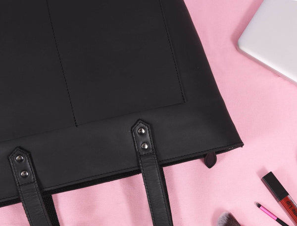 Canaria Travel Tote Bag – Raven Black - Aaron Leather Goods