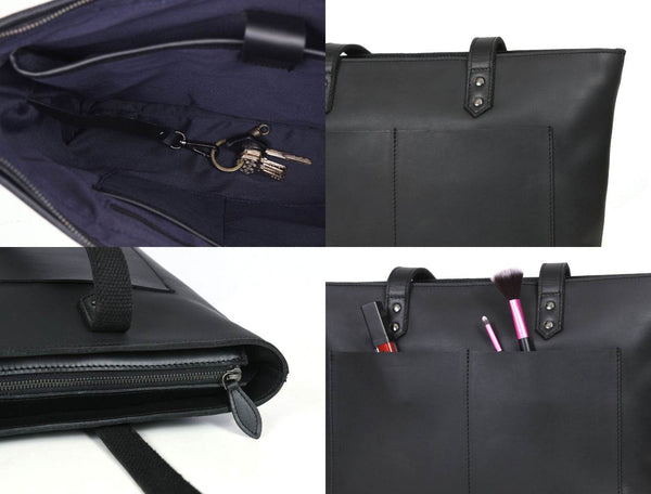 Canaria Travel Tote Bag – Raven Black - Aaron Leather Goods