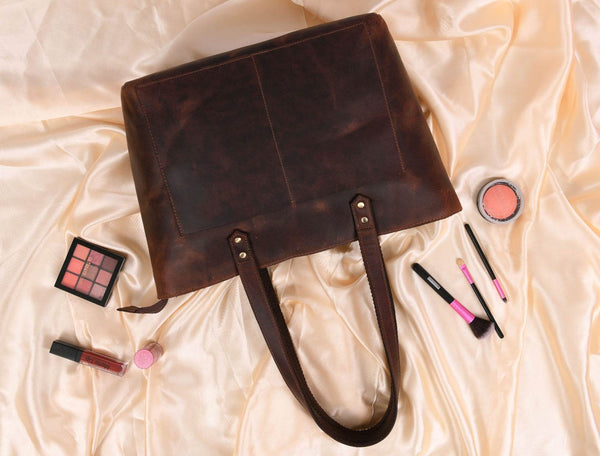 Canaria Travel Tote Bag – Walnut Brown - Aaron Leather Goods