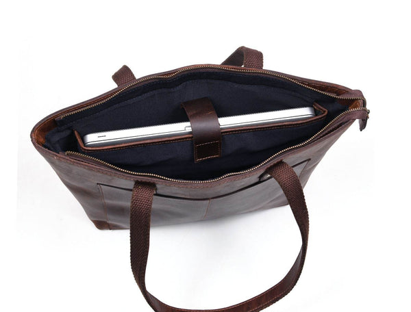 Canaria Travel Tote Bag – Walnut Brown - Aaron Leather Goods