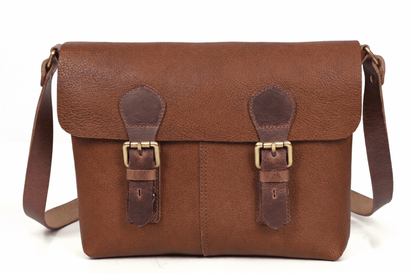 Leather Crossbody Messenger Bag for Women & Men - Aaron Leather Goods Inc