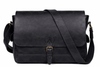 Leather Messenger Bag with Buckle Closure & Adjustable Strap - Aaron Leather Goods Inc