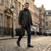 Leather Messenger Bag with Flap Closure & Adjustable Strap - Aaron Leather Goods Inc
