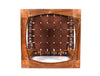 Carolina Teak Wood Stool - Walnut Brown - Aaron Leather Goods