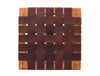 Carolina Teak Wood Stool - Walnut Brown - Aaron Leather Goods