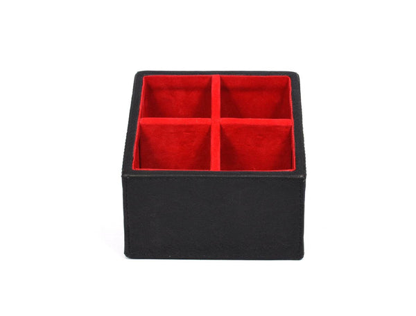 Esagono Leather Desk Organizer - Raven Black - Aaron Leather Goods