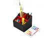 Esagono Leather Desk Organizer - Raven Black - Aaron Leather Goods