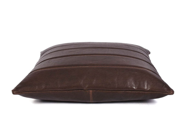 Baltimore Leather Pillow Cover - Walnut Brown - Aaron Leather Goods