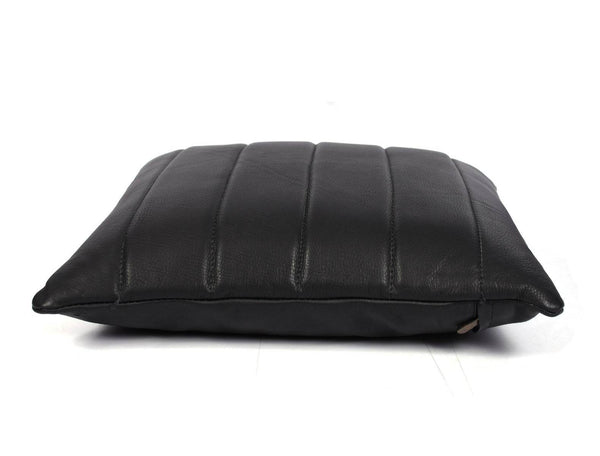 Baltimore Leather Pillow Cover - Raven Black - Aaron Leather Goods