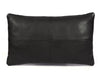 Arizona Leather Pillow Cover - Raven Black - Aaron Leather Goods