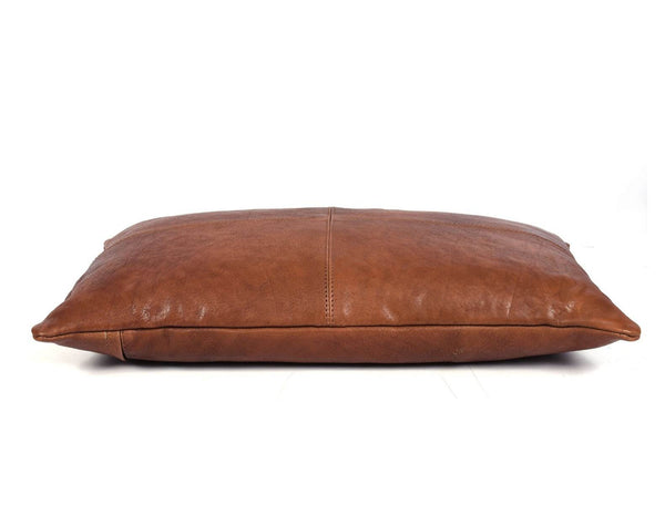Arizona Leather Pillow Cover - Brown - Aaron Leather Goods