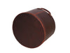 Jolanda Leather Wastebasket - Walnut Brown - Aaron Leather Goods