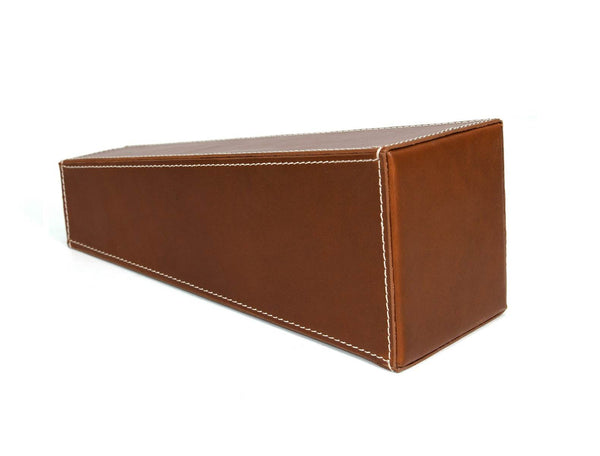 San Francisco Leather Flower Vase - Walnut Brown - Aaron Leather Goods