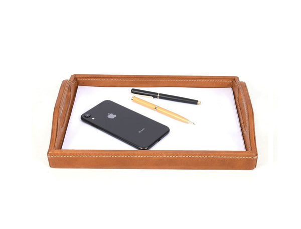 Ombra Leather Serving Tray - Multicolor - Aaron Leather Goods