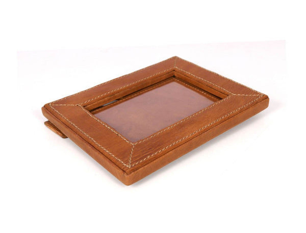 Roland Leather Photo Frame - Caramel Brown - Aaron Leather Goods