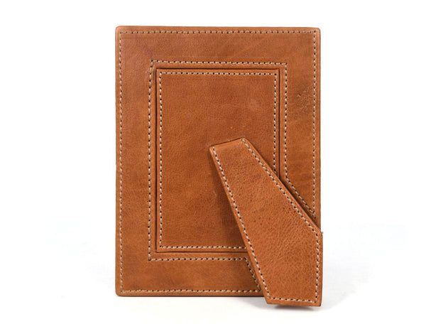 Roland Leather Photo Frame - Caramel Brown - Aaron Leather Goods