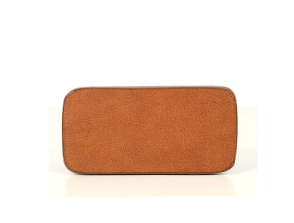 Giunone Leather Desk Card Holder - Caramel Brown - Aaron Leather Goods