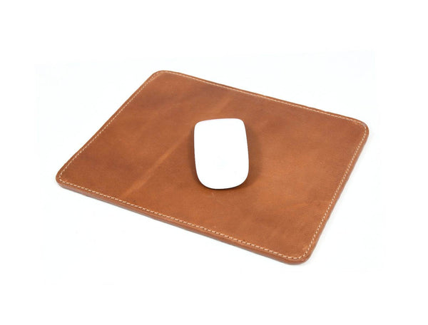 Leather Desk Mat & Mouse Tray Combo - Aaron Leather Goods