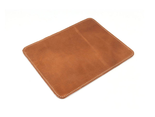 Riesling Leather Mouse Tray - Caramel Brown - Aaron Leather Goods