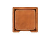 Musa Leather Coaster – Caramel Brown - Aaron Leather Goods