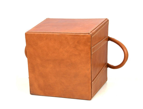 Damocle Leather Bin - Caramel Brown - Aaron Leather Goods
