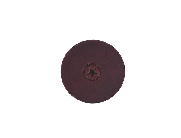 Cannes Leather Coaster - Walnut Brown - Aaron Leather Goods