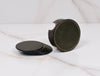 Cannes Leather Coaster - Green - Aaron Leather Goods