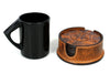 Ronda Leather Coaster - Caramel Brown - Aaron Leather Goods