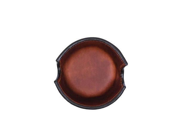 Cannes Leather Coaster - Caramel Brown - Aaron Leather Goods