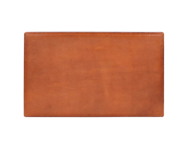 Rosemond Leather cuff-link Box- Caramel - Aaron Leather Goods