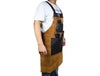 Florence Suede Apron - Raven Black - Aaron Leather Goods