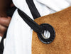 Florence Suede Apron - Raven Black - Aaron Leather Goods
