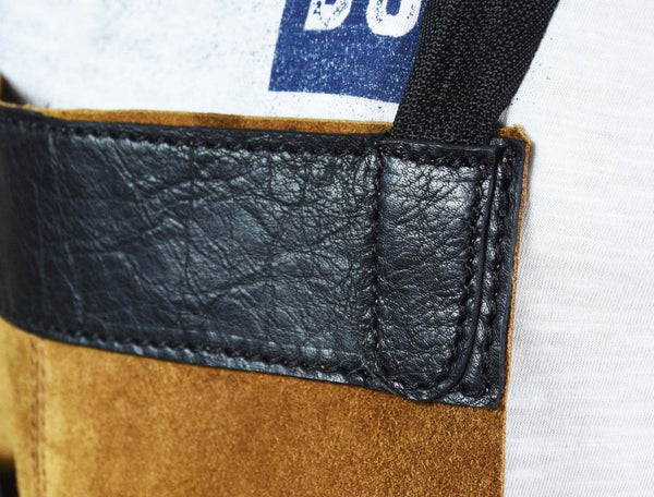 Florence Suede Apron - Raven Black - Aaron Leather Goods