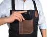 Turin Waxed Canvas Apron - Raven Black - Aaron Leather Goods