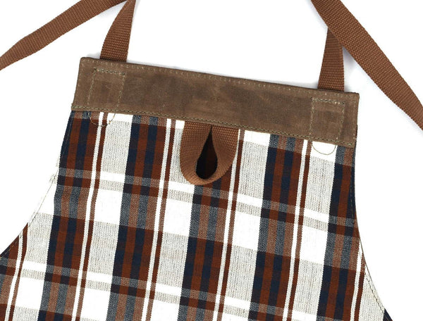 Leon Waxed Canvas Apron - Seaweed Green - Aaron Leather Goods