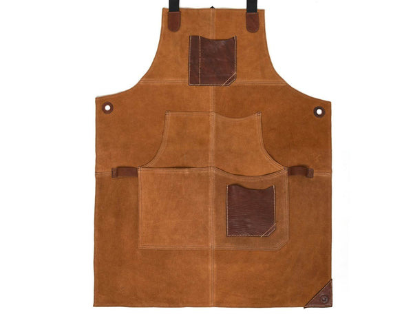 Arucas Suede Apron - Caramel Brown - Aaron Leather Goods