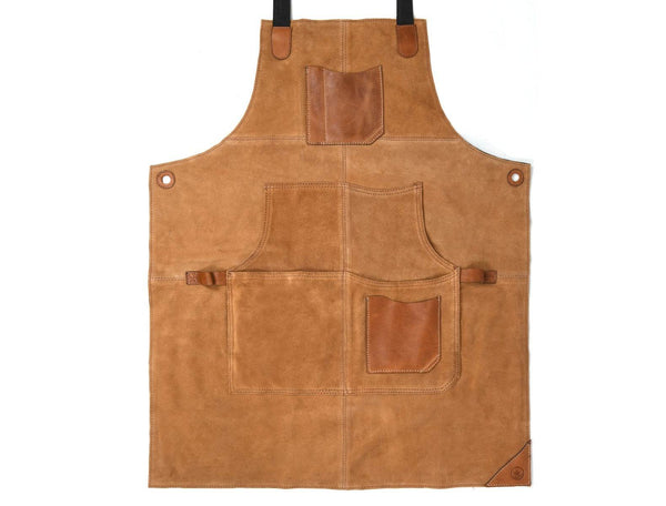 Florence Suede Apron - Light Brown - Aaron Leather Goods