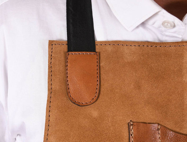 Florence Suede Apron - Light Brown - Aaron Leather Goods