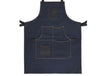 Benito Leather Canvas Apron - Denim Blue - Aaron Leather Goods