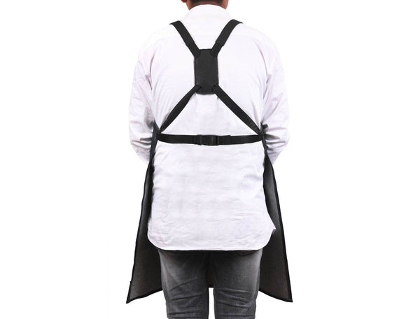 Benito Leather Canvas Apron - Denim Blue - Aaron Leather Goods