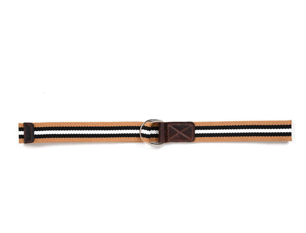 Enova Canvas Belt with D-ring - Coffee-Brown - Aaron Leather Goods