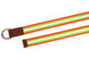 Enova Canvas Belt with D-ring - Orange-Green - Aaron Leather Goods