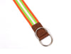 Enova Canvas Belt with D-ring - Orange-Green - Aaron Leather Goods