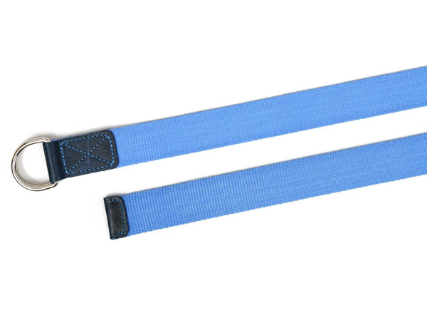 Paso Canvas Belt with D-ring - Blue - Aaron Leather Goods