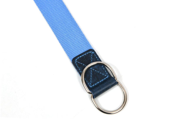 Paso Canvas Belt with D-ring - Blue - Aaron Leather Goods