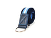 Enova Canvas Belt with D-ring - white-blue - Aaron Leather Goods