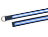 Enova Canvas Belt with D-ring - white-blue - Aaron Leather Goods