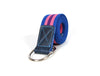 Enova Canvas Belt with D-ring - Pink Blue - Aaron Leather Goods