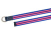 Enova Canvas Belt with D-ring - Pink Blue - Aaron Leather Goods