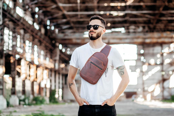 Alvin Leather Backpack - Dark Brown - Aaron Leather Goods